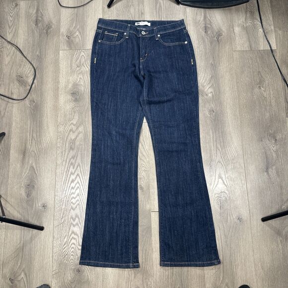 Levi's 515 Bootcut Jeans Dark Wash Denim Flap Pockets Women’s Size 8 - Picture 2 of 6